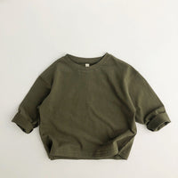 Children's Long-sleeved Base Cotton T-shirt