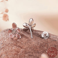 S925 Sterling Silver Autumn Flower Ear Studs