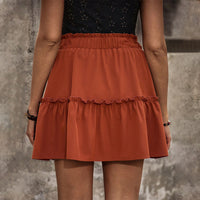 Women's Fashion Casual Solid Color Cake Skirt