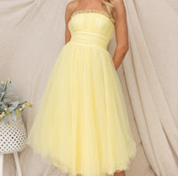 Tube Top Mesh Dress For Women