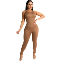 Women's Fashion Sports Casual Sleeveless Jumpsuit Trousers