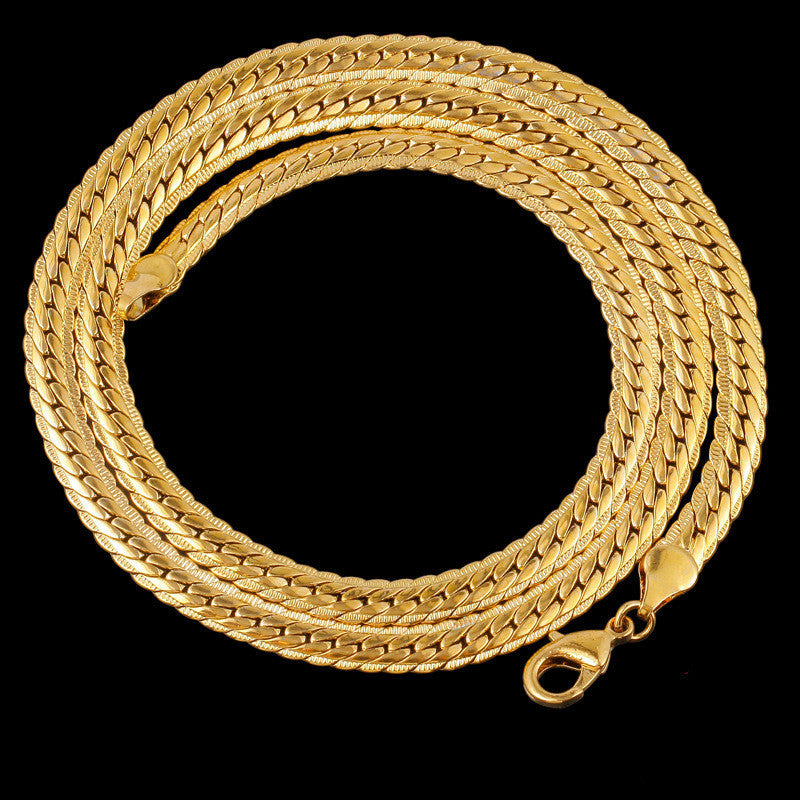 Clavicle Chain 18K Gold-plated Necklace Men And Women