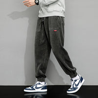 Men's Plus-sized Loose Wide Leg Corduroy Sports Casual Pants