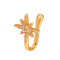 Non-pierced U-shaped Nose Clip Copper Inlaid Zircon Star Heart Piercing Jewelry