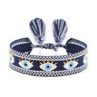 European And American Blue Eyes Lucky Embroidery Tassel Hand Rope