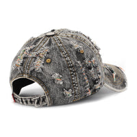 Ripped-line Letter Sun Hat Casual And Versatile