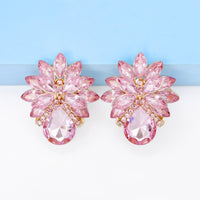 New Fashion Women's Personality Flower Rhinestone-embedded Earrings