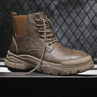 All-match Martin Boots Solid Color Casual Men's Shoes Black New