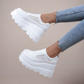 Women's Fashion Lace-up Thick Bottom Casual Daddy Shoes