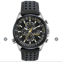 Men's Steel Belt Leather Quartz Full-function Blue Angel Hand Watch