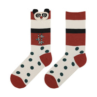 Zoo cartoon illustration female socks cute trendy socks cotton socks in tube socks