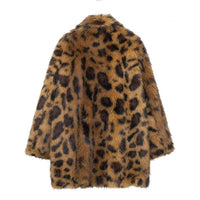 Women's Fashion Animal Pattern Plush Coat