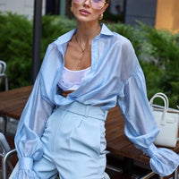 Solid-color High-end Cardigan Top