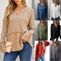 Autumn And Winter New Solid Color Loose Sweater Women's Top