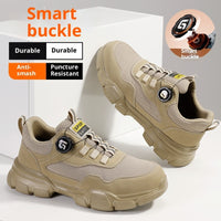 Smart Buckle Labor Protection Anti-smash Steel Toe Protective Shoes