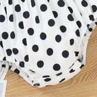 Dot One-piece Romper Head Knot