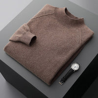 Half Turtleneck Cashmere Knitted Raglan Sleeve Sweater
