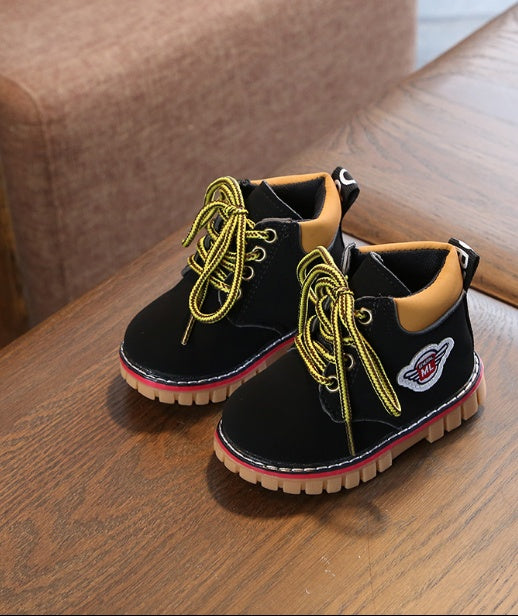 Baby cotton shoes autumn and winter new female treasure 1-3 years old 2 warm plus velvet children Martin boots boys winter shoes tide