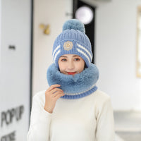 Plush thick knitted hat