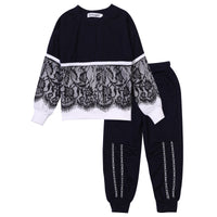 Long sleeve sweater two-piece suit