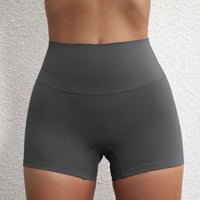 Lady's High Waist Peach Butt Lifting Sports Shorts