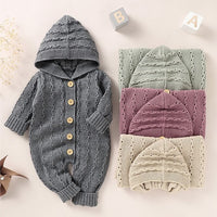 Infant Children's Knitting Hooded One-piece Sweater