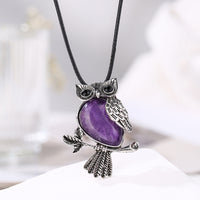 Natural Crystal Pendant Inlaid With Amethyst