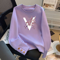 Versatile Crew-neck Sweatshirt For Women