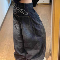 Versatile Loose-fitting Floor-length Wide-leg Scythe Pants