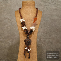 Retro Bohemian Ethnic Style Necklace Handmade Coconut Shell Multi-layer