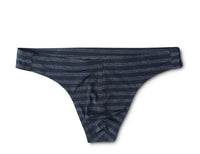 Men's Ice Silk Underwear Stripe Low Waist One-piece