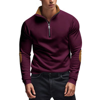 Fashionable Simple Turtleneck Half Placket Zipper Sweater