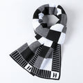Cashmere Plaid Long Men's Scarf With Neck