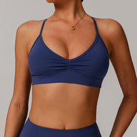 Quick-drying V-neck Yoga Bra Cross Beauty Back Running Sports Workout Bra