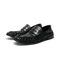 Mapi Neri Soft Crinkled Washed Leather Loafers