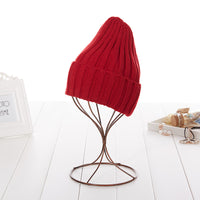 Lovers knitted hat candy color