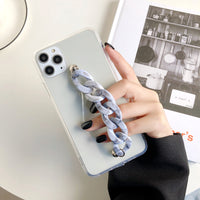 Wrist chain transparent phone case