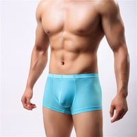 Men's ice silk underwear U convex bag breathable  thin boxer