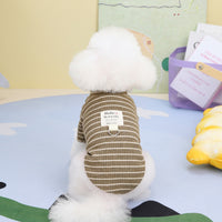 Puppy Clothing Pet Supplies Pull Ring Striped Bottoming Shirt