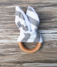 Handmade wooden natural baby teether