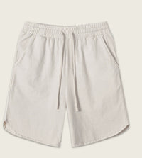 American Style Retro Washed Side Slit Drawstring Shorts