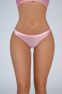 Silky Glossy Low-rise Panties With A Sheer Sexy Design
