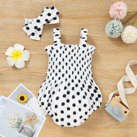 Dot One-piece Romper Head Knot