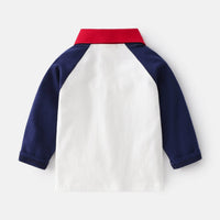 Fashion Casual Lapel Spring Boys' T-shirt Cartoon Printing