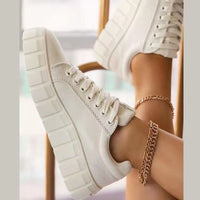 European And American New Round Toe Thick Sole Shoes Women