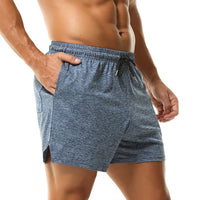 Men's Solid Color Mid-waist Tether Pocket Yoga Fitness Running Casual Pants