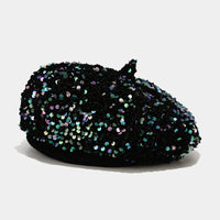 New FallWinter Sequined Trendy Versatile Personalized Pumpkin Hat For Women