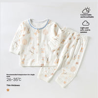 Newborn Months Crawling Thin Short Sleeve Cute Pajamas
