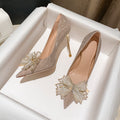 Stiletto Butterfly Pointed Toe French Shoes Are Not Tired