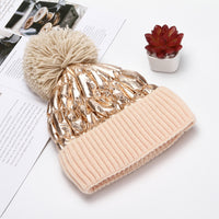 All-match thick woolen hat, ladies warm hat, knitted hat